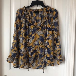 Sheer metallic blouse